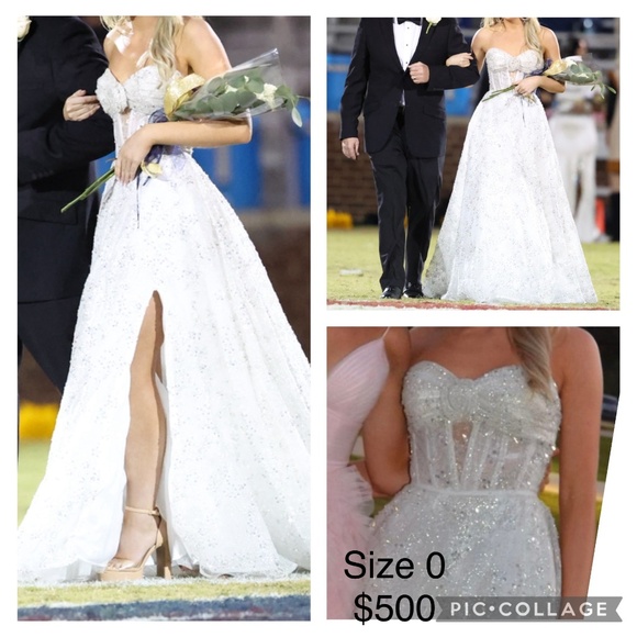 White Formal Dress - Picture 2 of 3